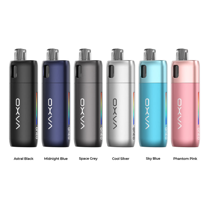 OXVA ONEO Pod Kit available in multiple colors.